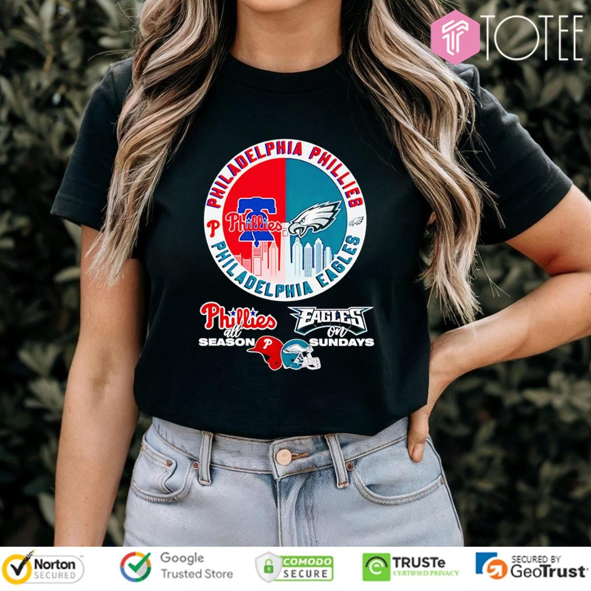 Philadelphia Sports Teams Phillies All Season Eagles On Sundays T-shirt