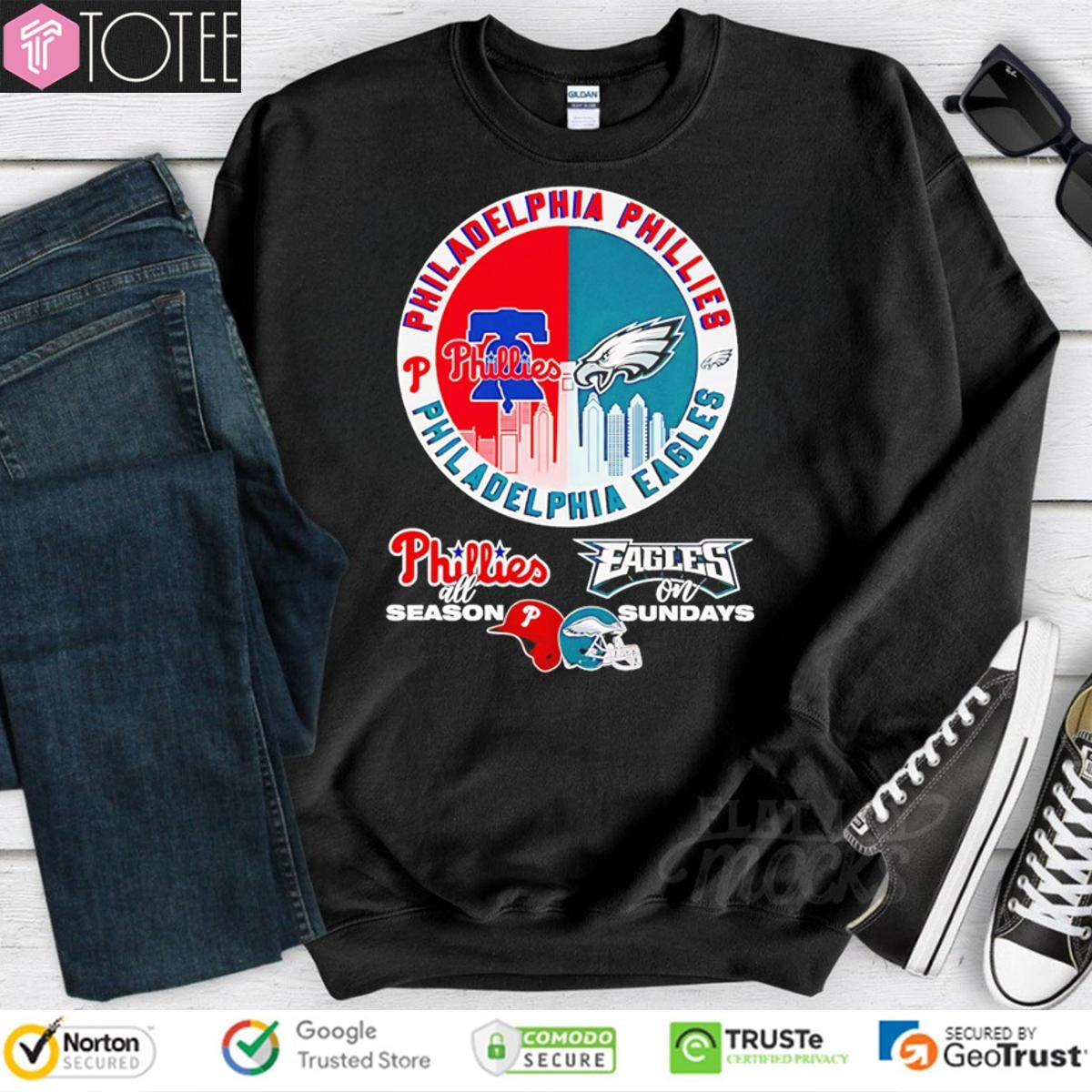 Philadelphia Sports Teams Phillies All Season Eagles On Sundays T-shirt