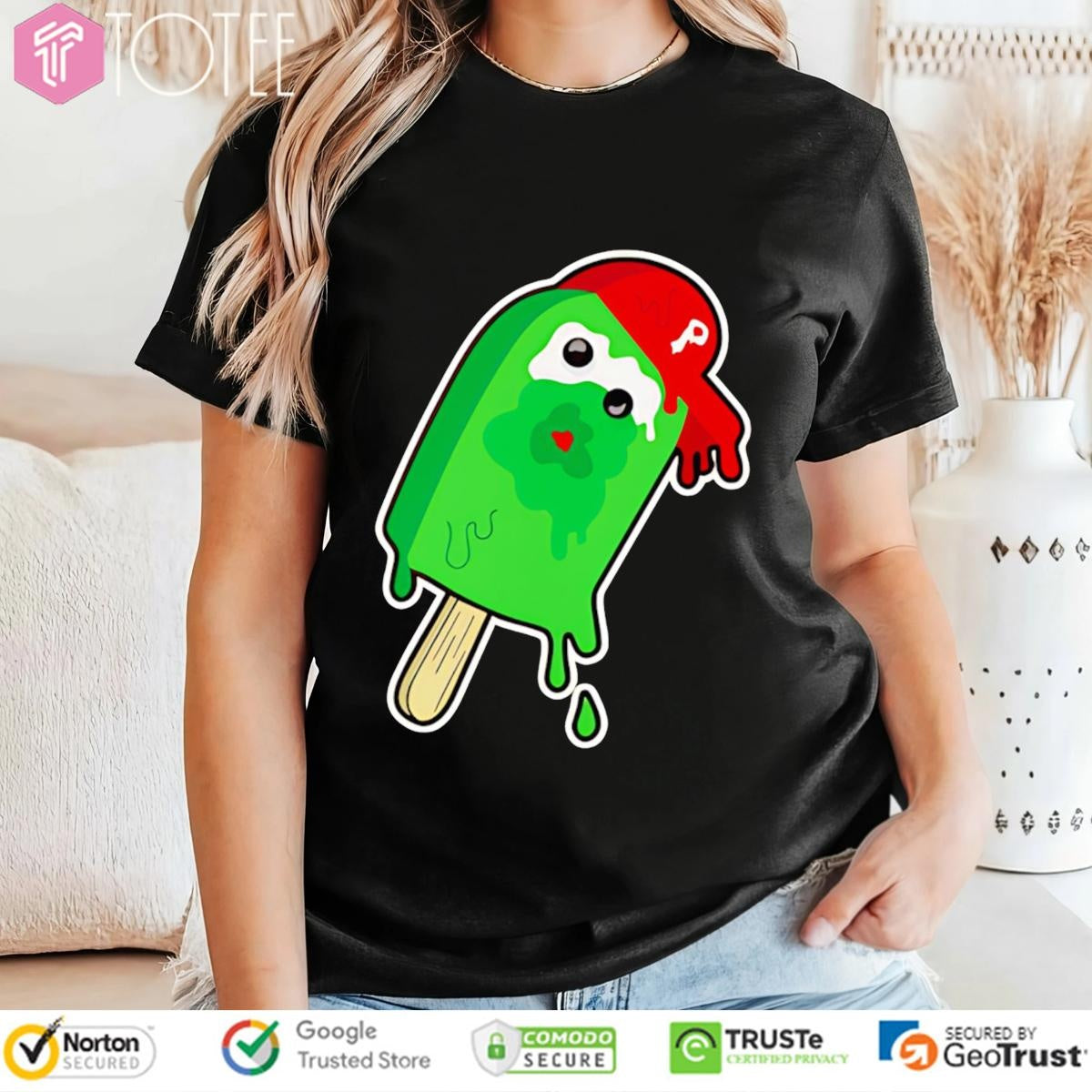 Phillie Phanatic Ice Cream Baseball Philadelphia Phillies Mascot T-shirt