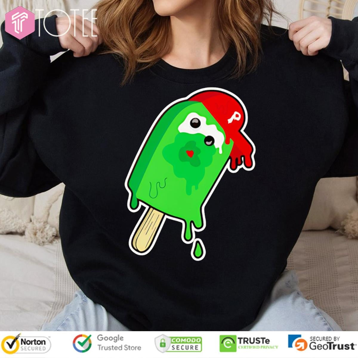 Phillie Phanatic Ice Cream Baseball Philadelphia Phillies Mascot T-shirt