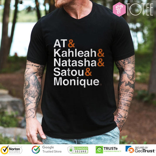 Phoenix Mercury Players Names At Kahleah Natasha Satou Monique T-shirt