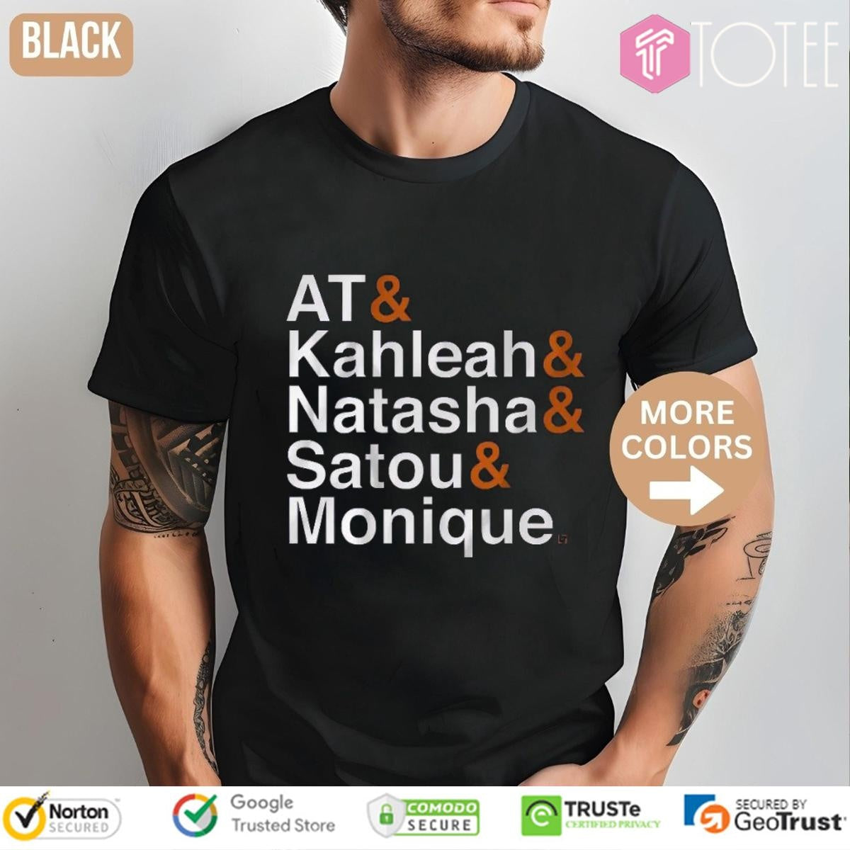 Phoenix Mercury Players Names At Kahleah Natasha Satou Monique T-shirt
