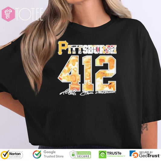 Pittsburgh Pirates Mac Miller 412 Signatures T-shirt