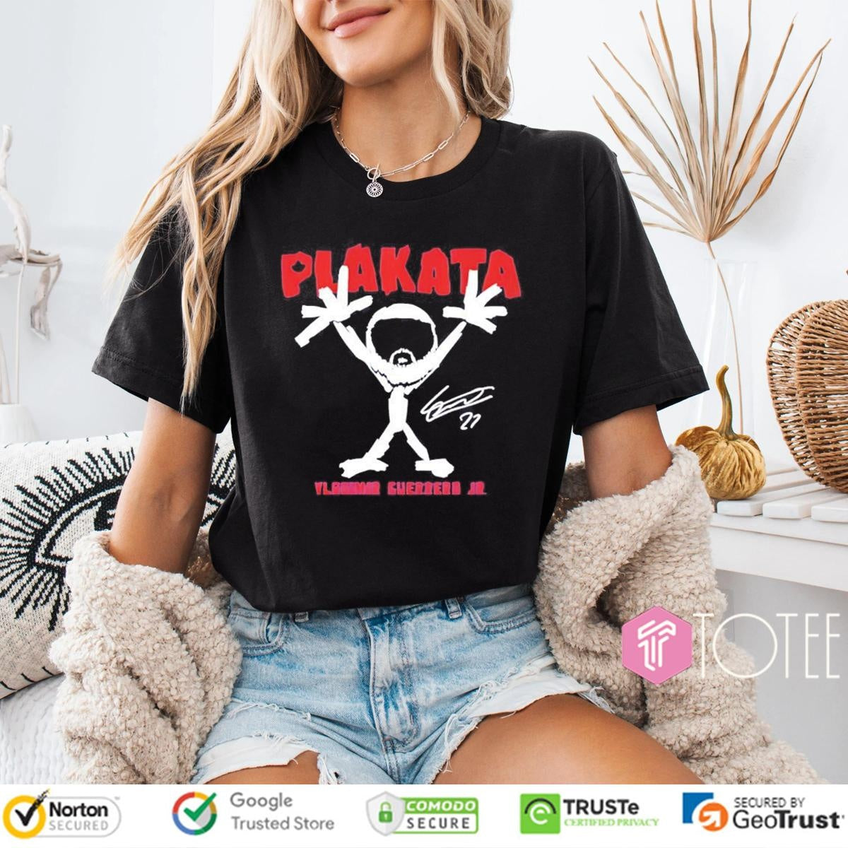 Plakata Stickman Vladimir Guerrero Jr. Signature T-shirt