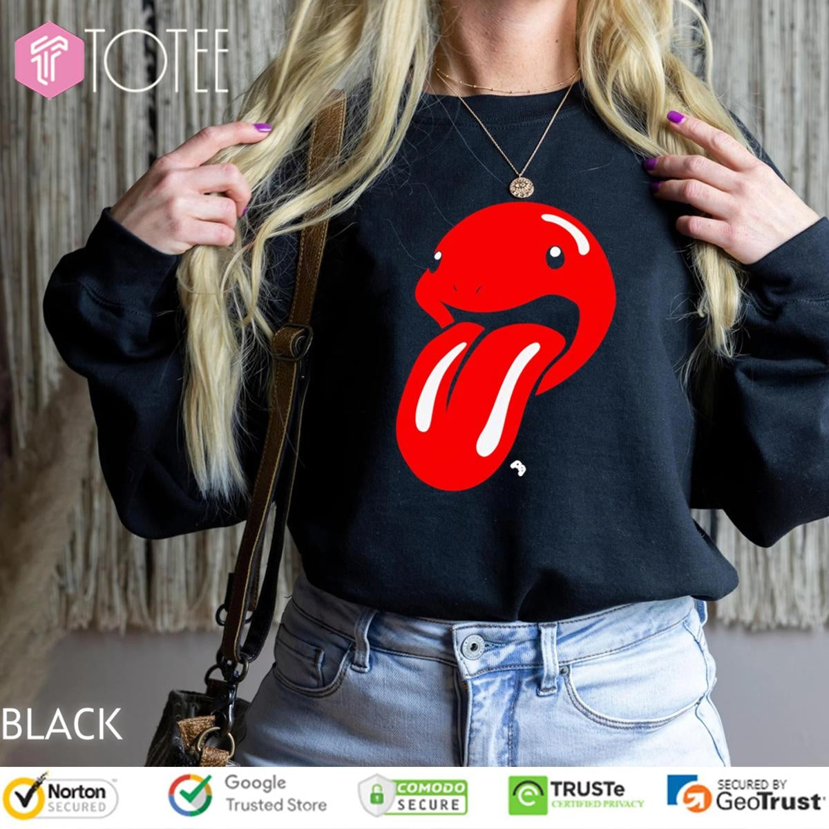 Pokemon Lickitung Tongue And Lips Stones Logo T-shirt