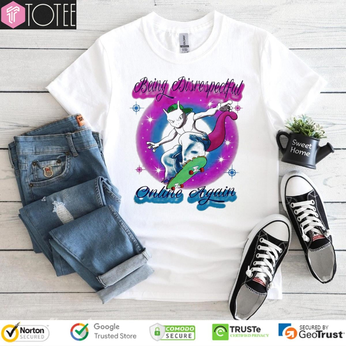 Pokemon Mewtwo Being Disrespectful Online Again Retro T-shirt