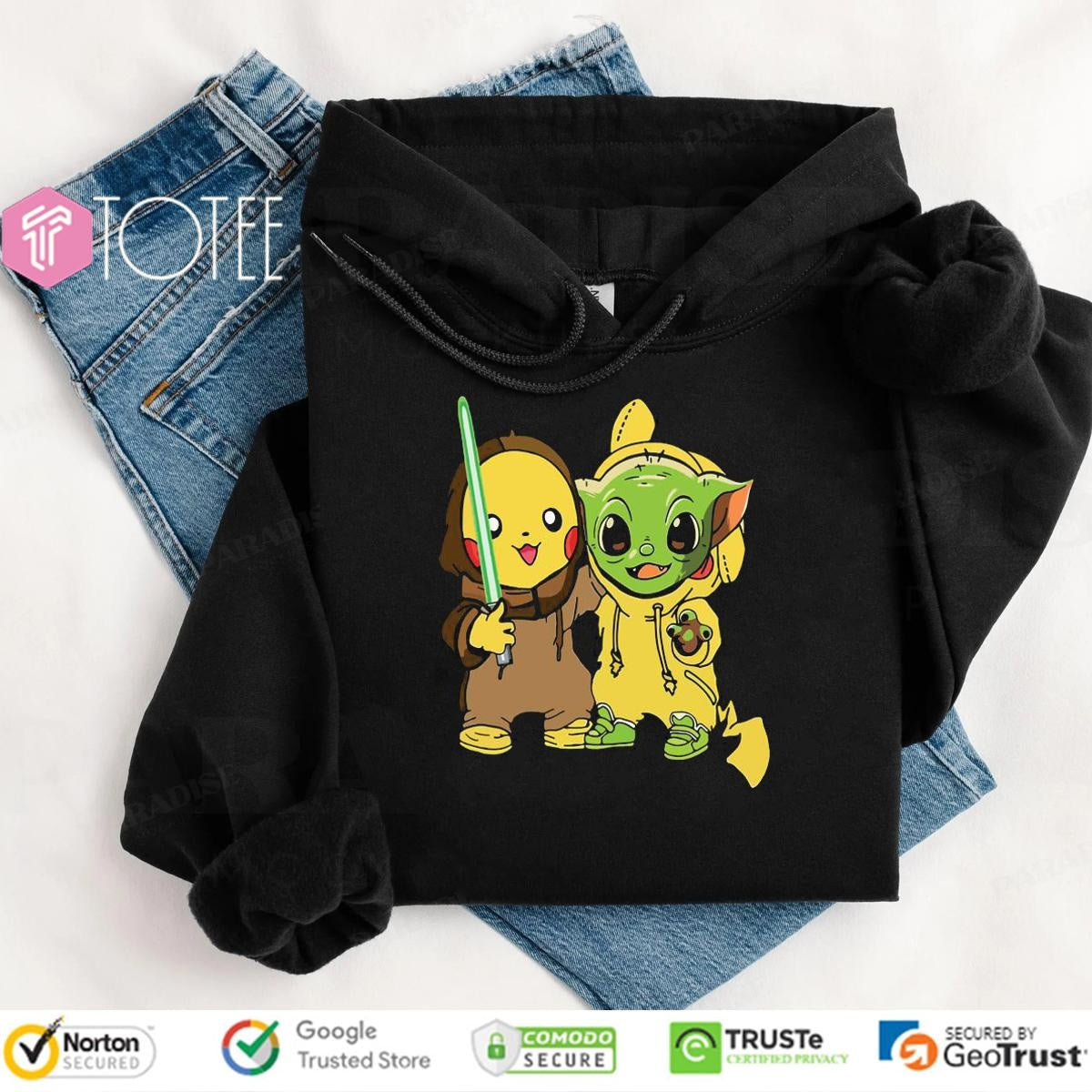 Pokemon Star Wars Disney Pikachu Baby Yoda T-shirt