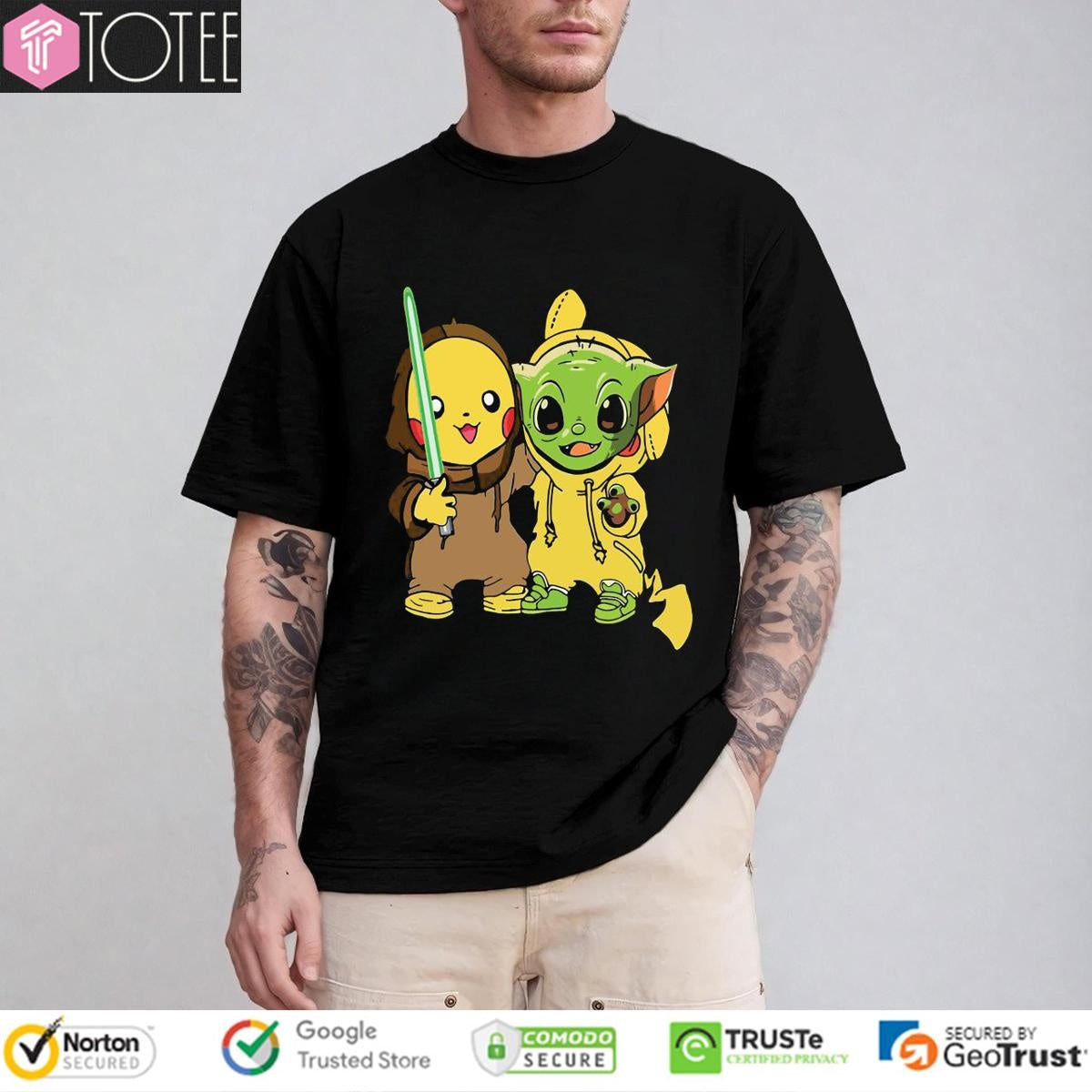 Pokemon Star Wars Disney Pikachu Baby Yoda T-shirt