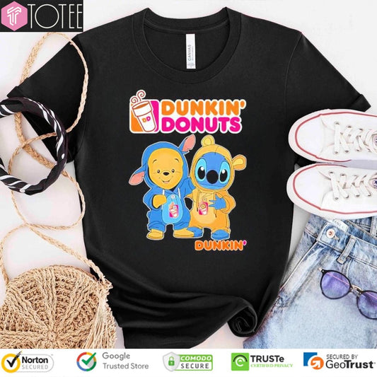 Pooh And Stitch Dunkin Donuts T-shirt