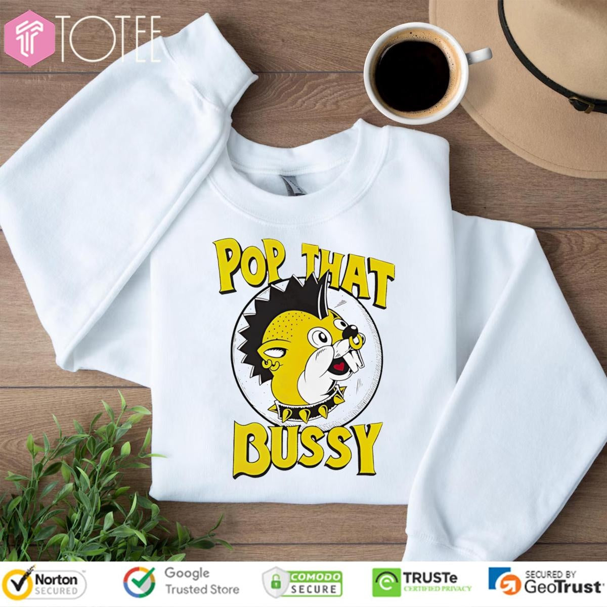 Pop That Bussy Buc-Ees Parody Rock Style sweatshirt