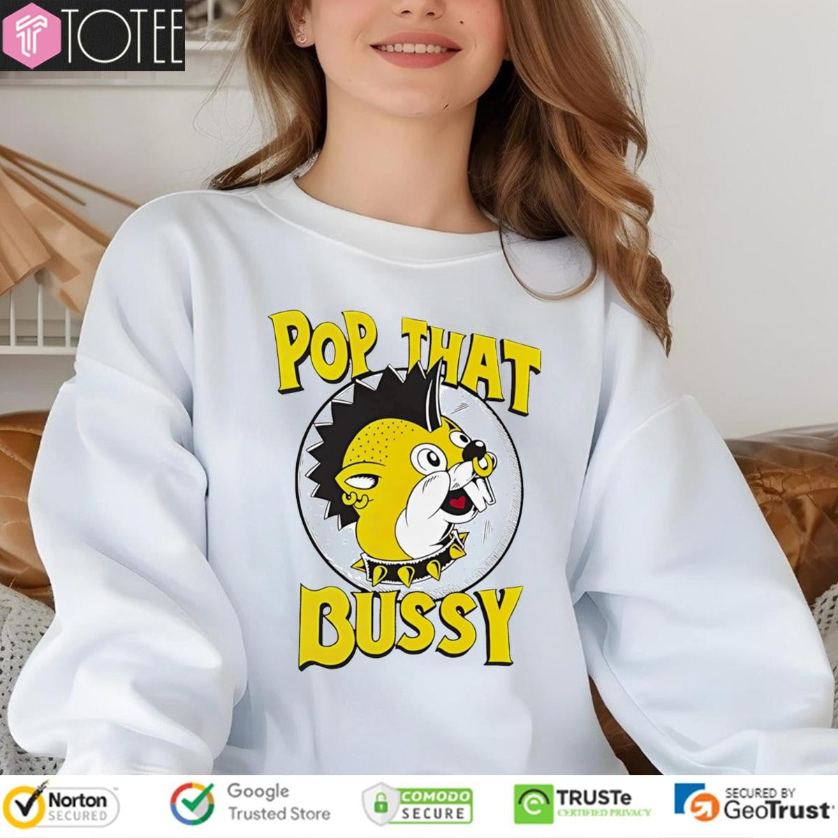 Pop That Bussy Buc-Ees Parody Rock Style sweatshirt