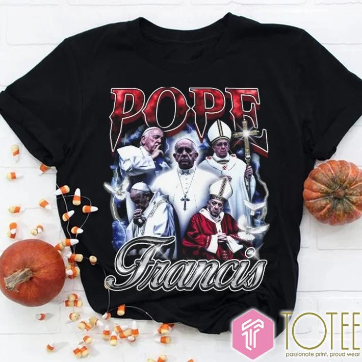 Pope Francis Graphic Vintage Bootleg T-shirt