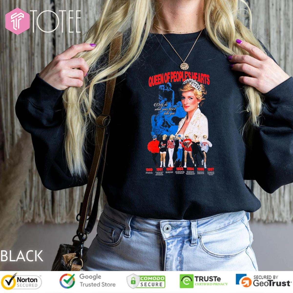 Princess Diana Queen Of Peoples Hearts T-shirt