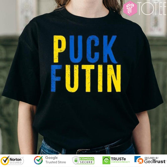 Puck Futin Ukraine Flag Support Ukraine Fuck Putin T-shirt