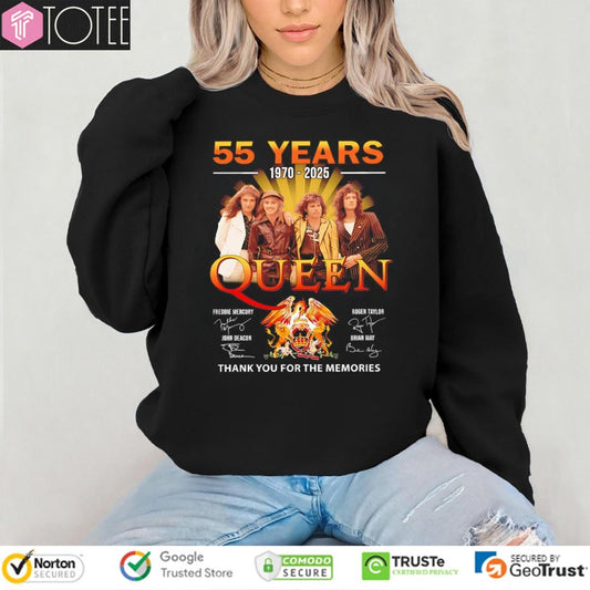 Queen Band 55 Years 1970-2025 Signatures sweatshirt