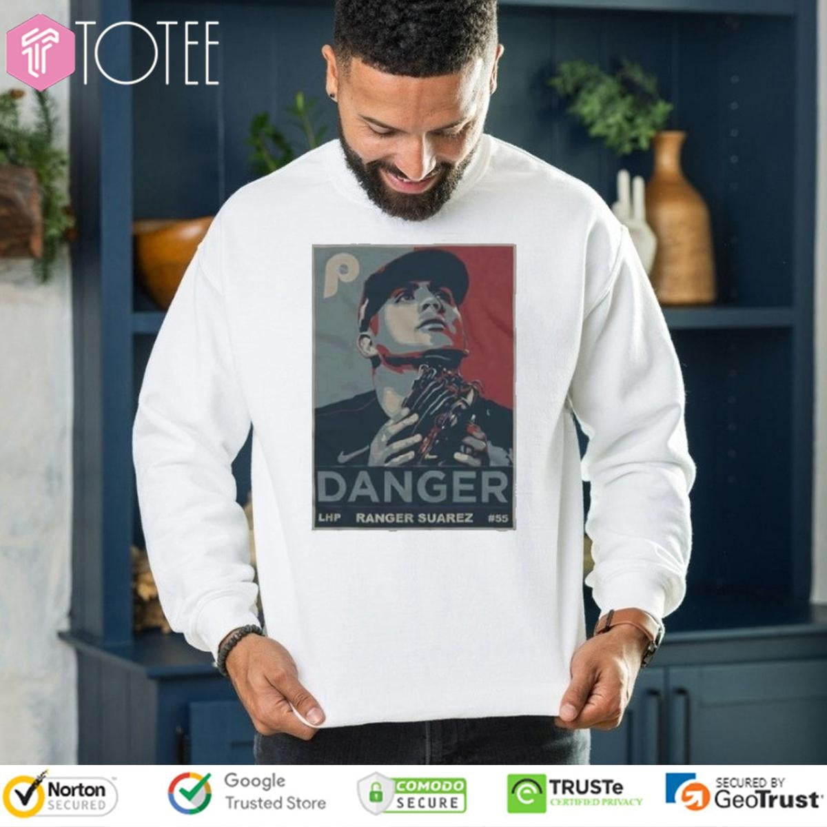 Ranger Suarez Danger Philadelphia Phillies Baseball T-shirt