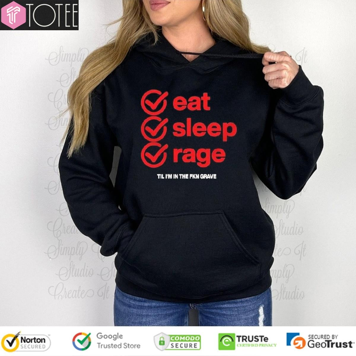 Ray Volpe Eat Sleep Rage Til Im In The Fkn Grave Shirt