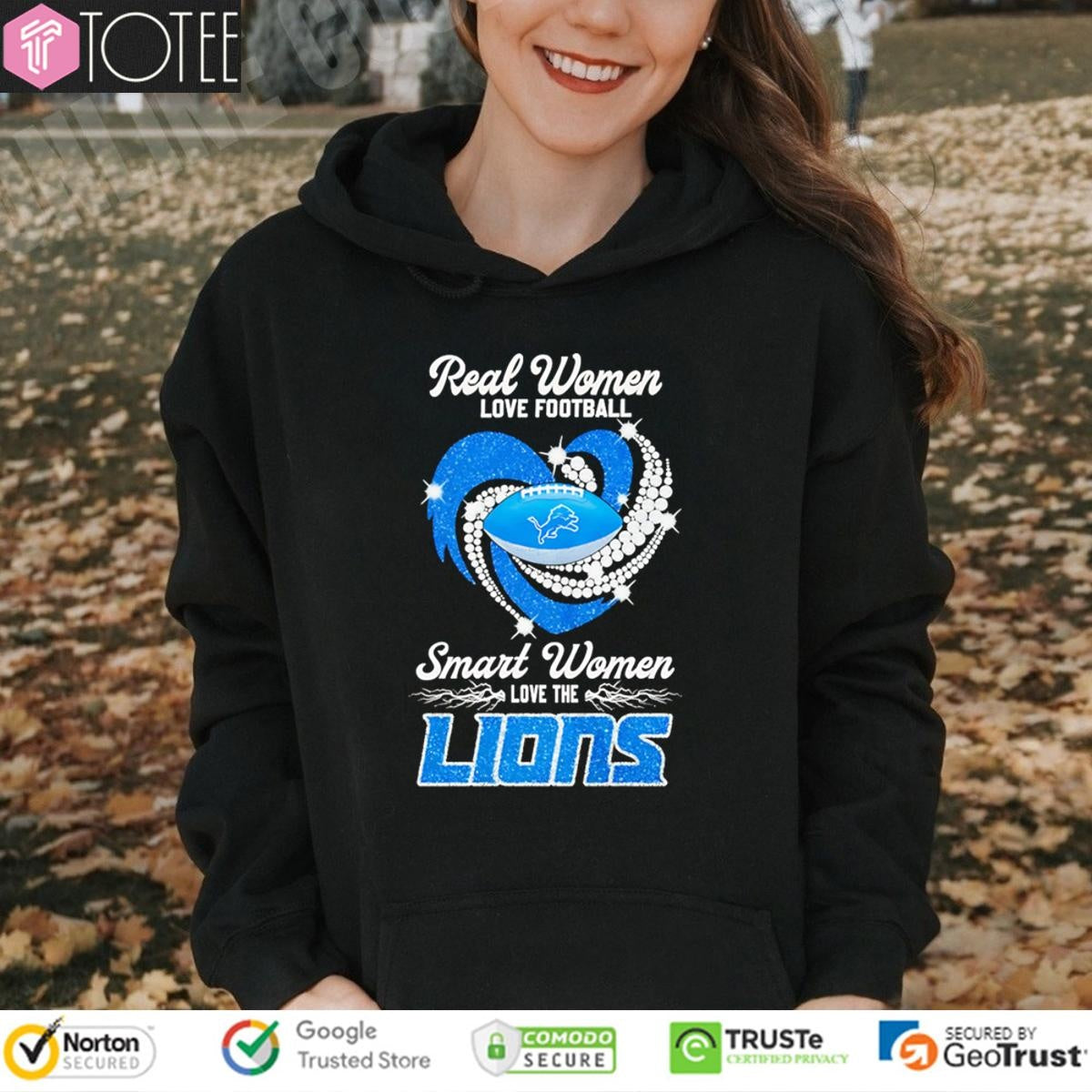Real Women Love Football Smart Women Love The Detroit Lions T-shirt