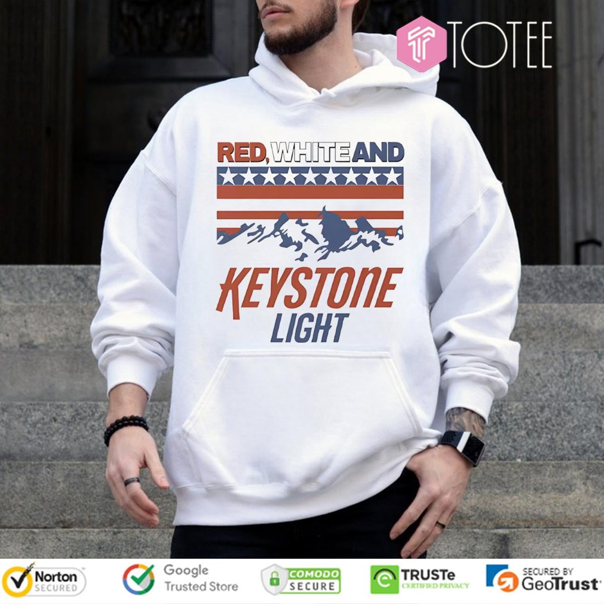 Red White And Blue Keystone Light Beer Happy 4Th Of July T-shirt