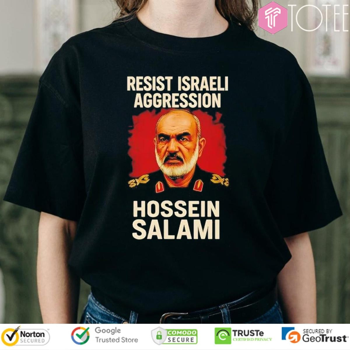 Resist Israeli Aggression Hossein Salami Tribute Shirt Iran Patriotic Memorial