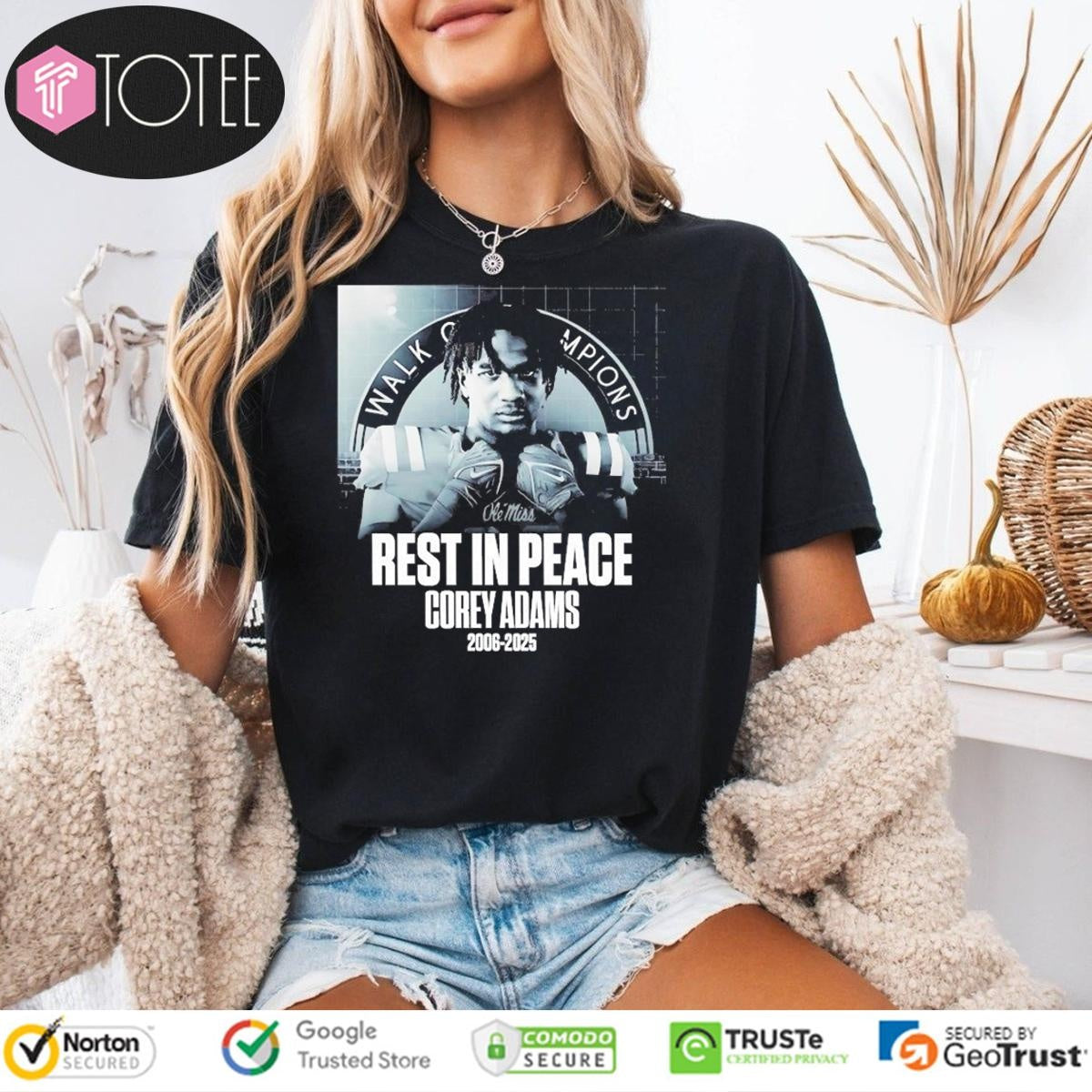 Rest In Peace Corey Adams 2006-2025 T-shirt