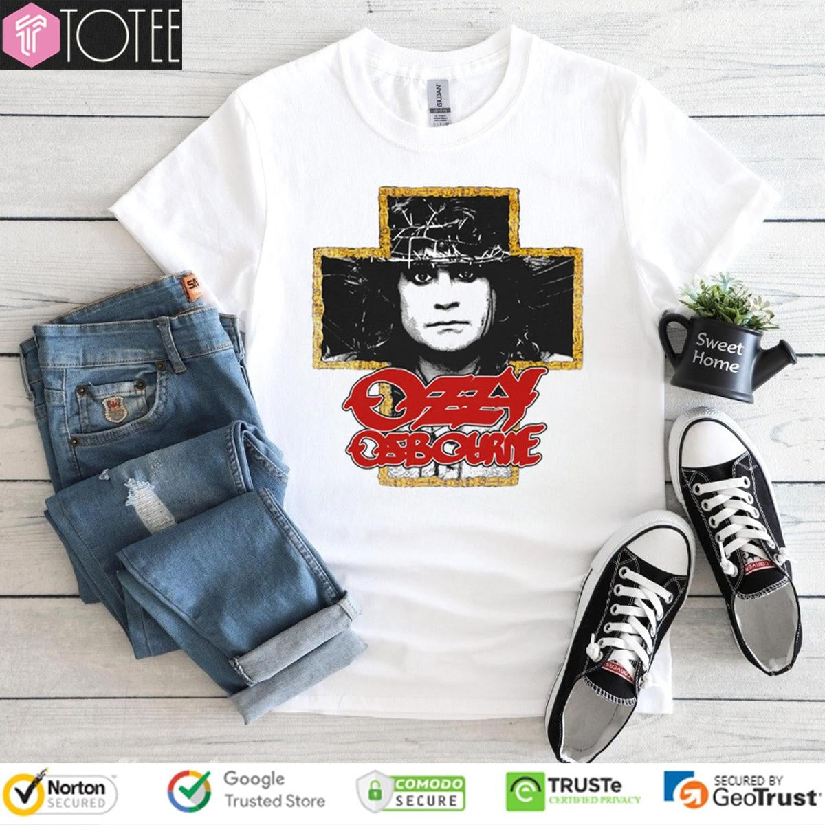 Rest In Peace Ozzy Osbourne Cross T-shirt