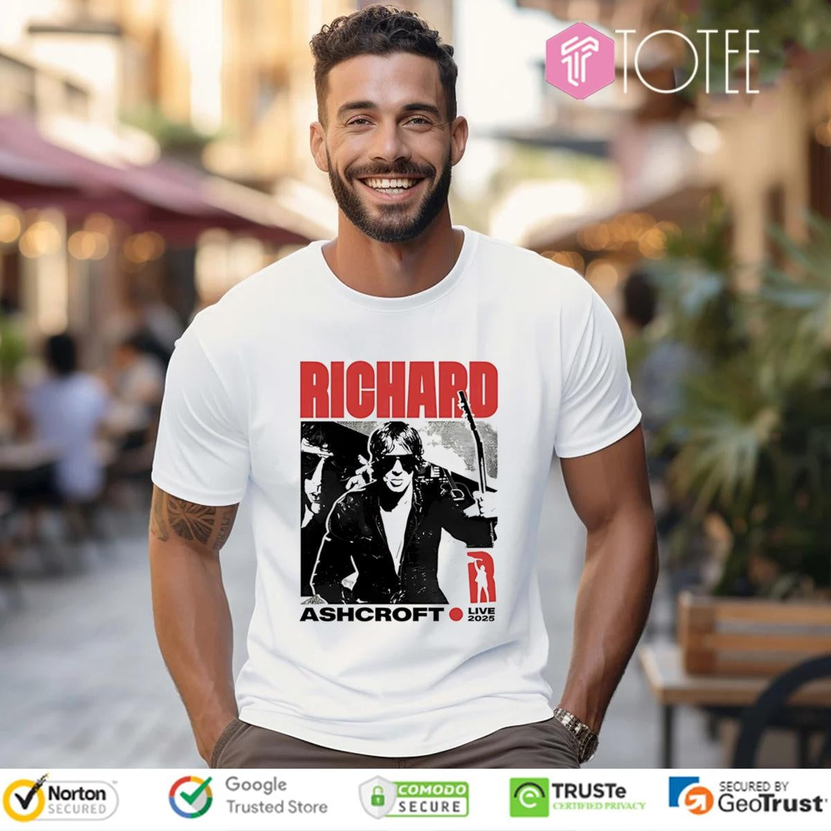 Richard Ashcroft Live 2025 Beige Tour T-shirt