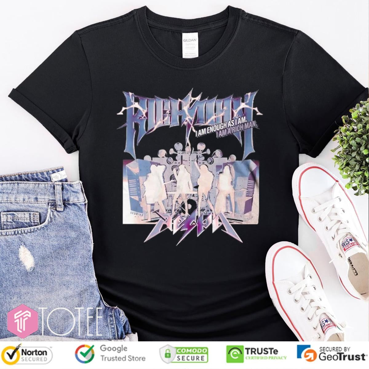 Richman Aespa I Am Enough As I Am I Am A Rich Man T-shirt