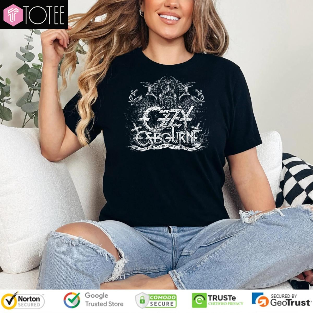 Rip Mr Crowley Ozzy Osbourne 1948-2025 Black Sabbath T-shirt