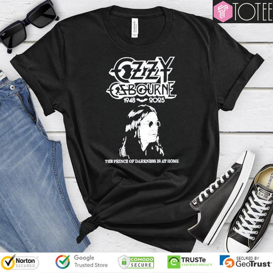 Rip Ozzy Osbourne 1948-2025 Prince Of Darkness Is At Home T-shirt