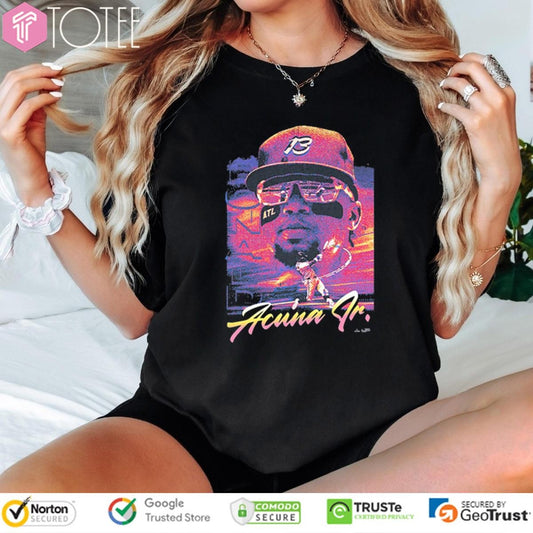 Ronald Acuna Jr. Summer Blockbuster Atlanta Braves Baseball Retro T-shirt