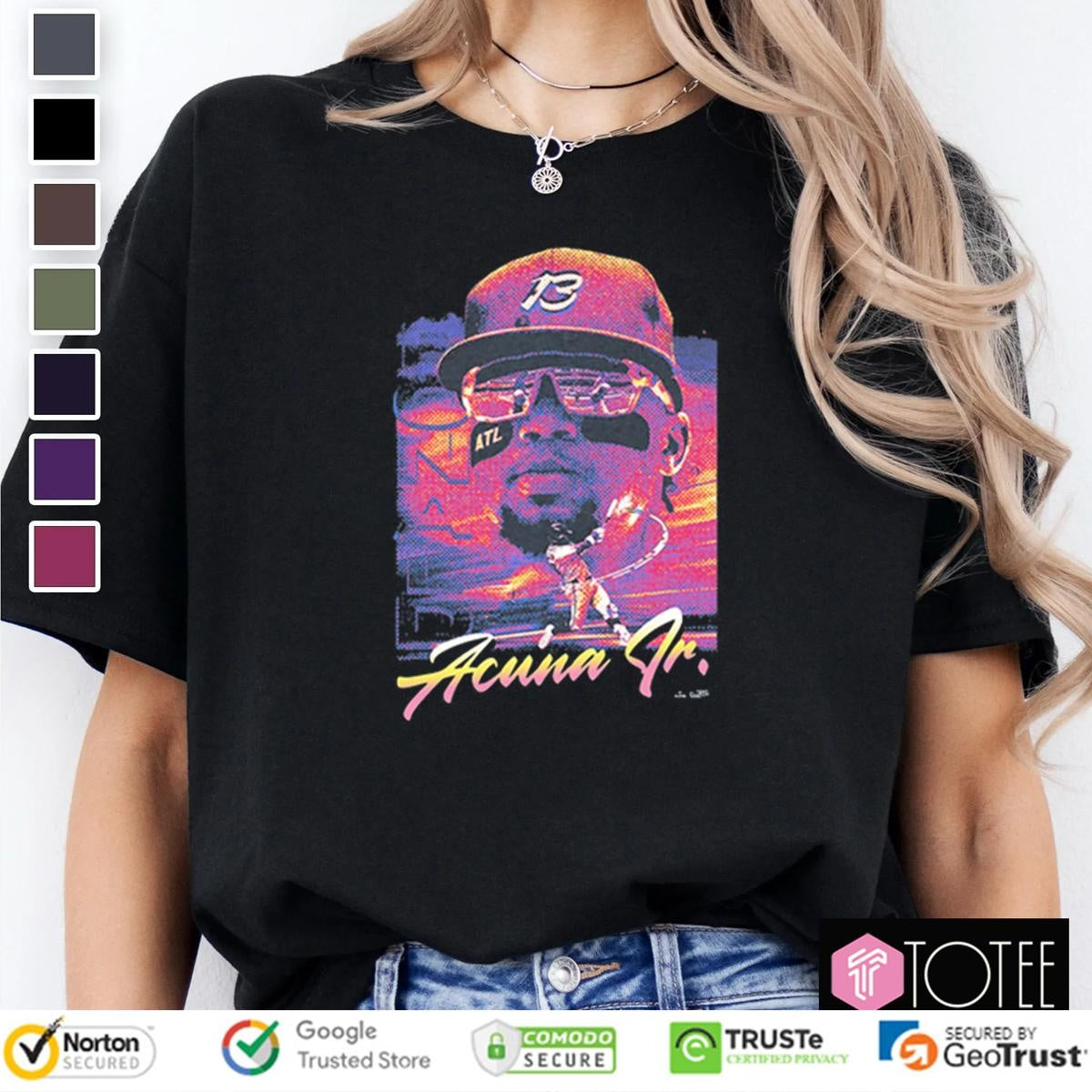 Ronald Acuna Jr. Summer Blockbuster Atlanta Braves Baseball Retro T-shirt
