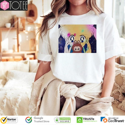 Sailor Moon And Labubu T-shirt