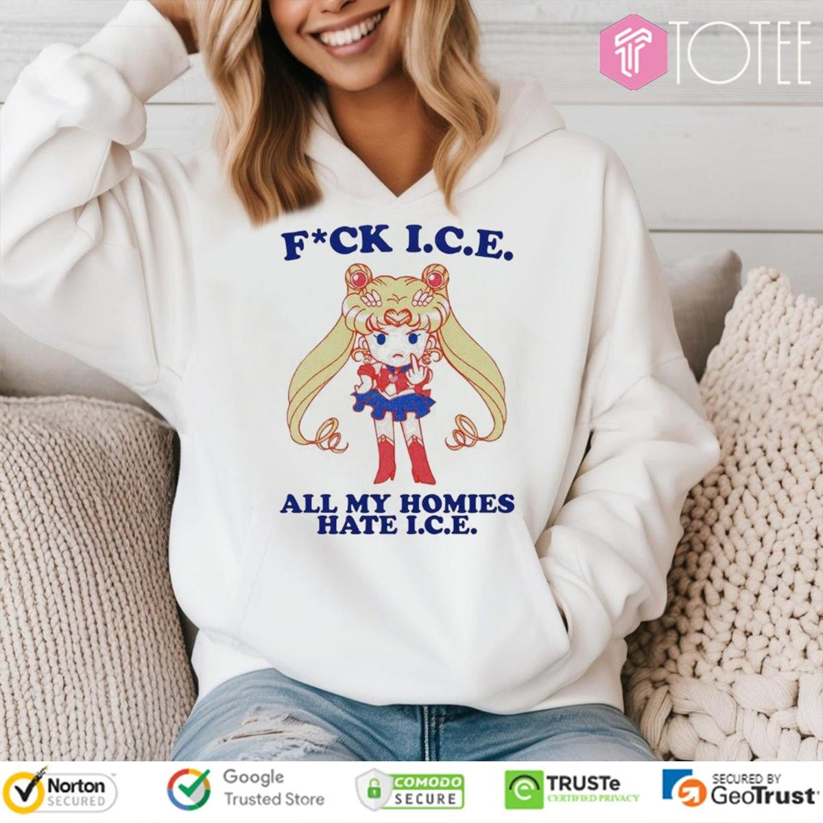Sailor Moon Fuck Ice All My Homies Hate I.C.E T-shirt