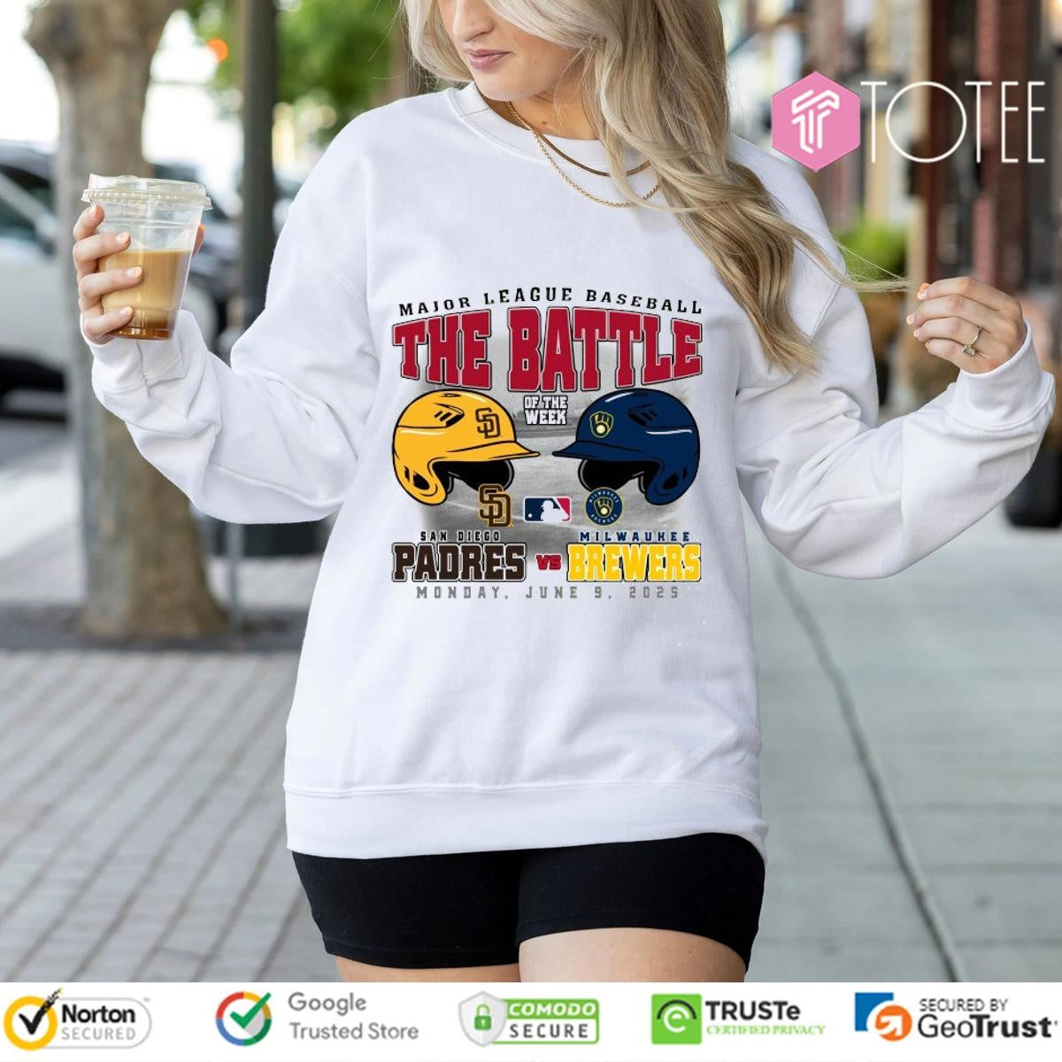 San Diego Padres Vs Milwaukee Brewers The Battle Of The Week Monday sweatshirt