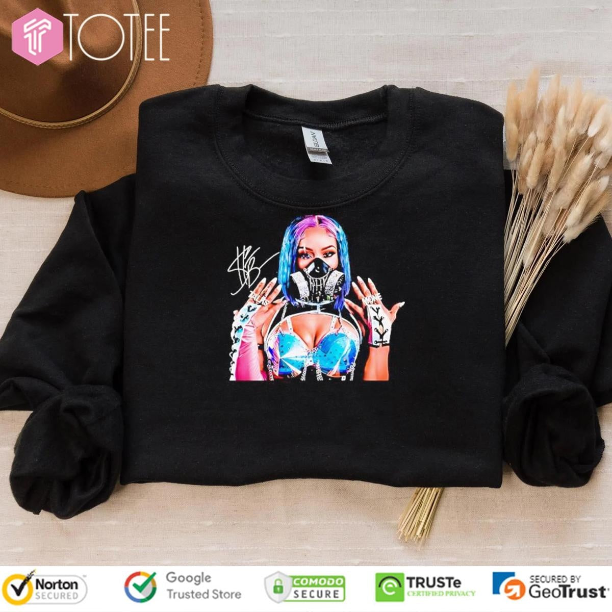 Sasha Banks Portrait Signature T-shirt