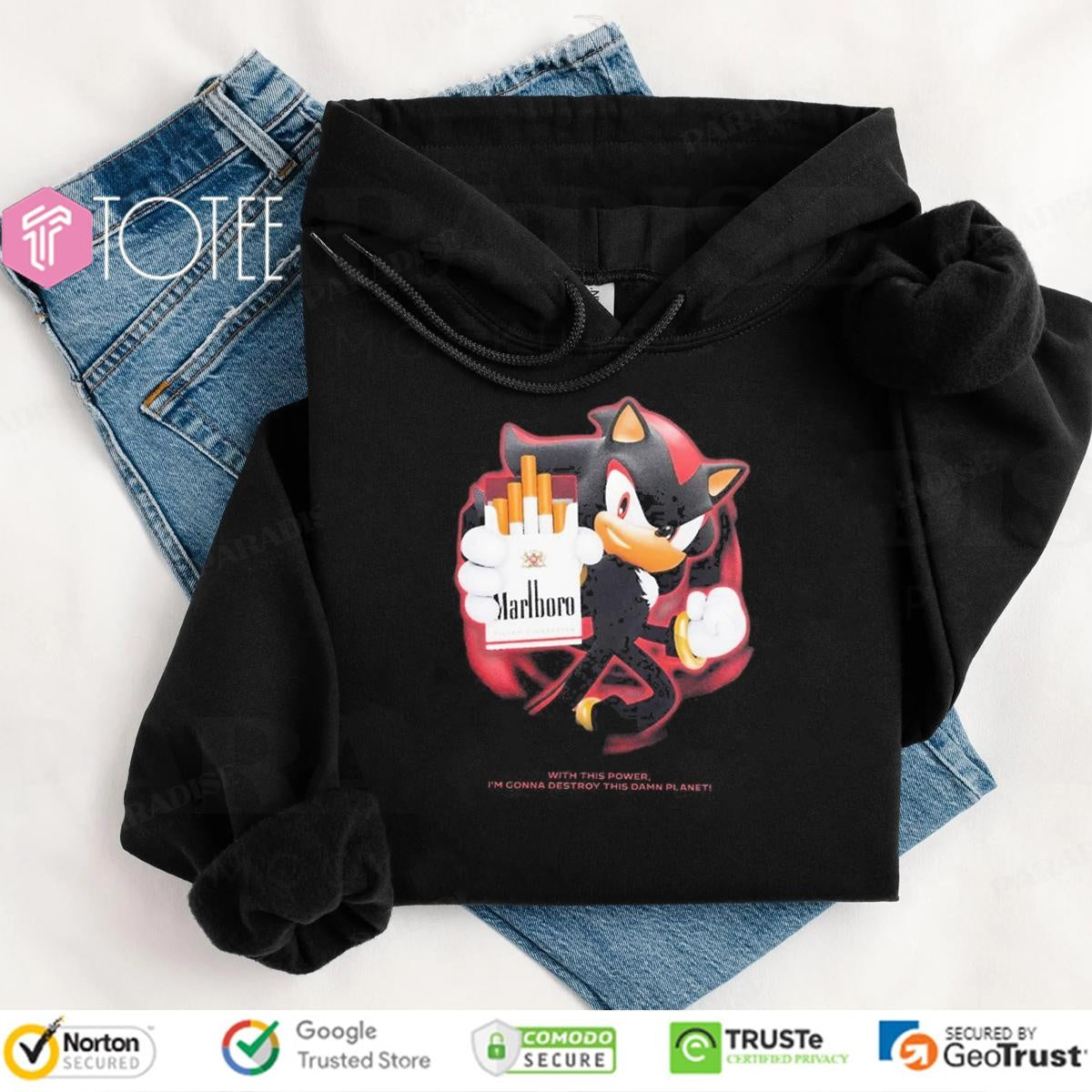 Shadow Marlboro Cigarette With This Power Im Gonna Destroy This Damn Planet T-shirt