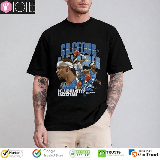 Shai Gilgeous-Alexander Oklahoma City Thunder Basketball Signature T-shirt