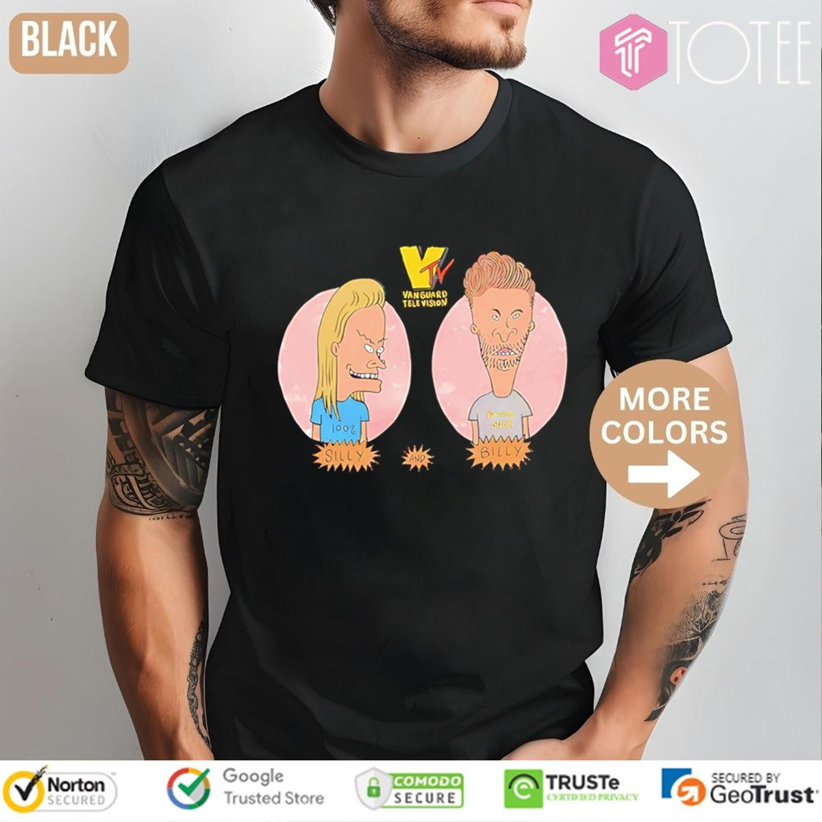 Silly And Billy Beavis And Butt-Head Vanguard Television T-shirt