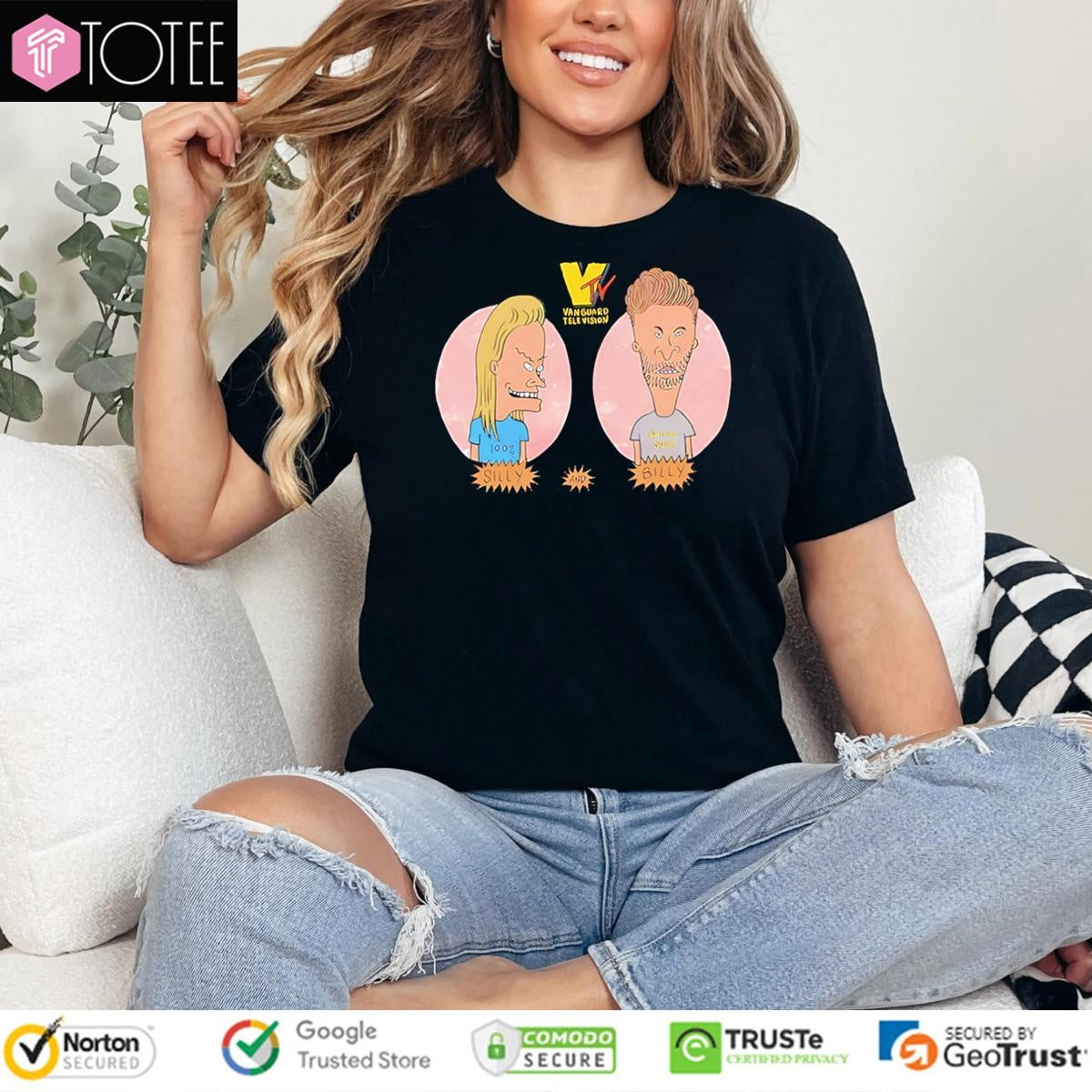 Silly And Billy Beavis And Butt-Head Vanguard Television T-shirt