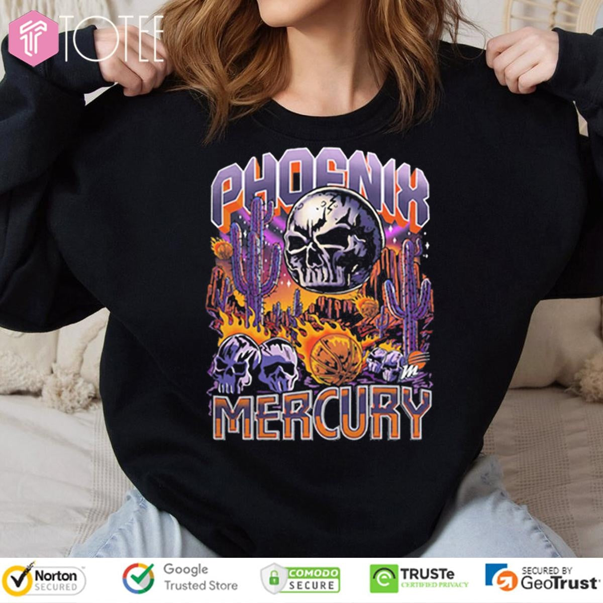 Skulls Phoenix Mercury Warren Lotas Black Planet Mercury T-shirt