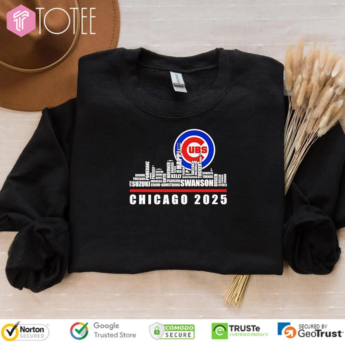 Skyline Name Chicago Cubs 2025 T-shirt
