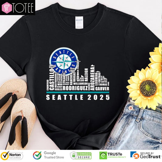 Skyline Name Seattle Seahawks 2025 T-shirt