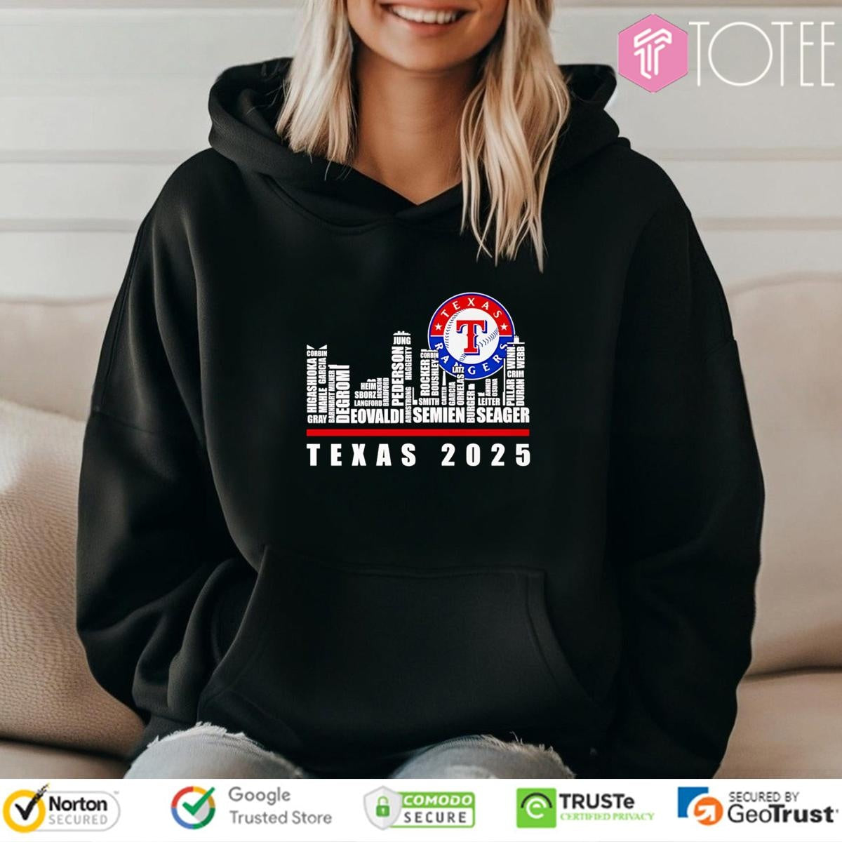 Skyline Name Texas Rangers 2025 T-shirt