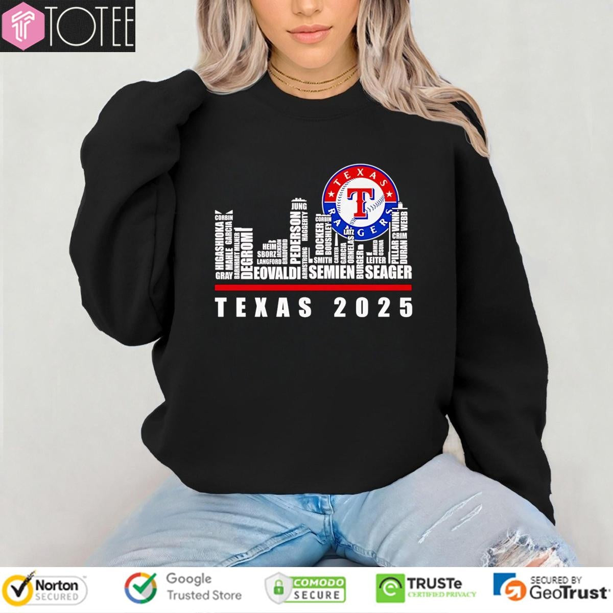 Skyline Name Texas Rangers 2025 T-shirt