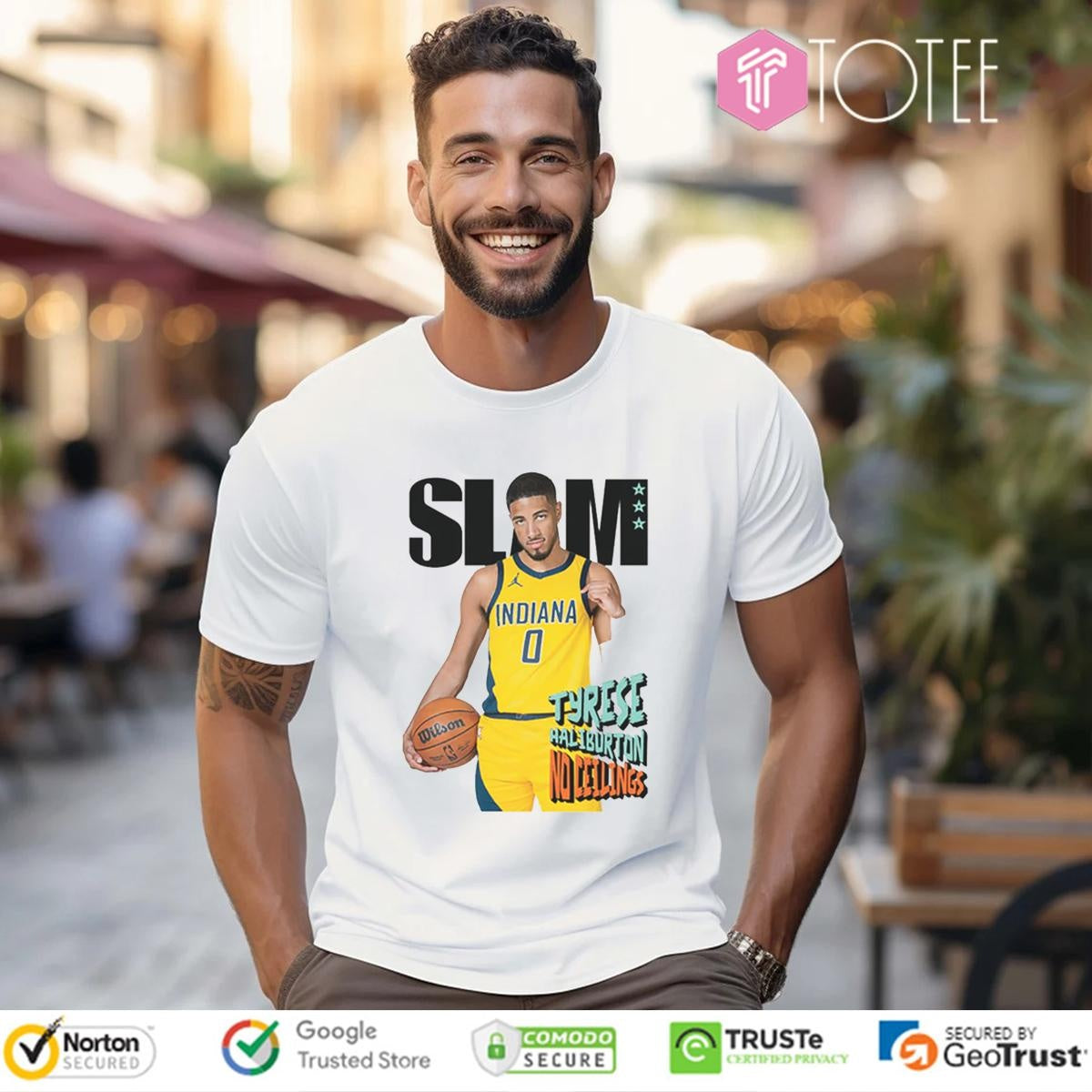 Slam Cover Tyrese Haliburton No Ceilings Indiana Pacers T-shirt