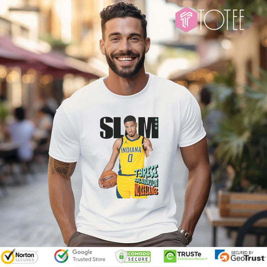Slam Cover Tyrese Haliburton No Ceilings Indiana Pacers T-shirt
