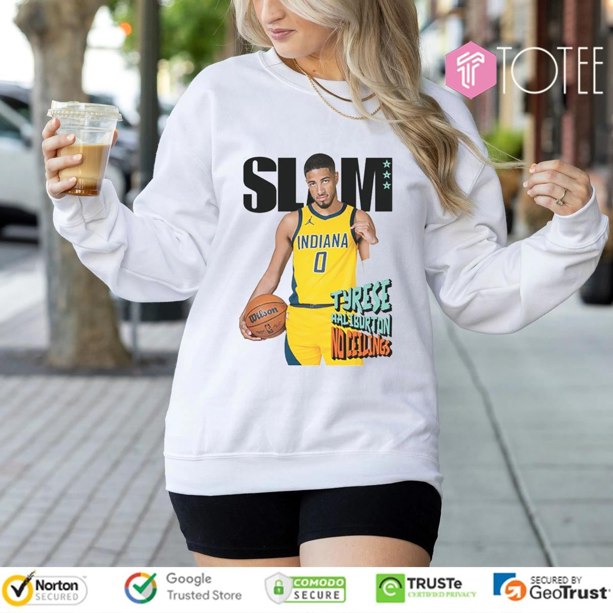 Slam Cover Tyrese Haliburton No Ceilings Indiana Pacers T-shirt