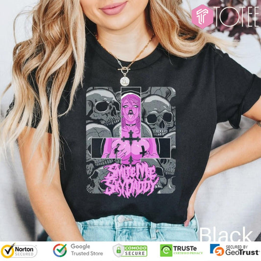 Smite Me Sky Daddy Skull Cross T-shirt