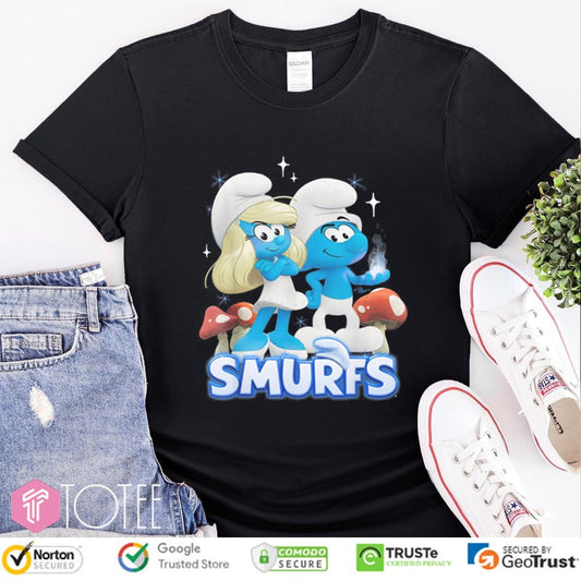 Smurfette No Name Smurfs Movie Cartoon T-shirt